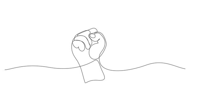 vector illustration of a female figure,Friendship day concept one line art animaton