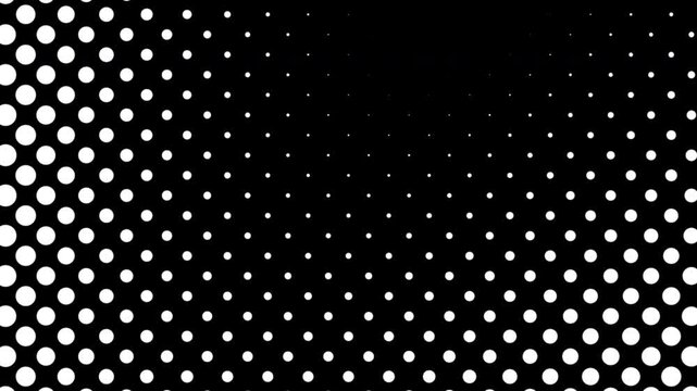 halftone dot pattern Animated transition of black and white  4k videos