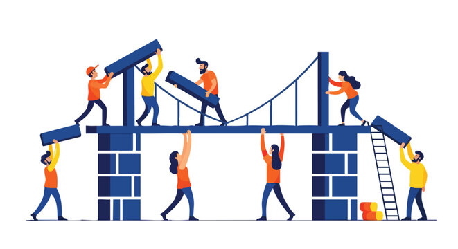 Collaborative agile team engineering scalable business infrastructure and cross-functional connectivity solutions