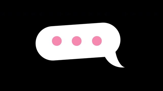 message chat bubbles icon concept loop animation video with alpha channel