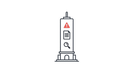 Simple line drawing of a tower. © Kuto