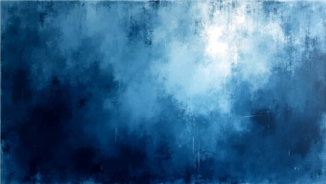 Vector Abstract blue texture with watercolor effects, dark and light gradients, evoking artistic emotions with shades.