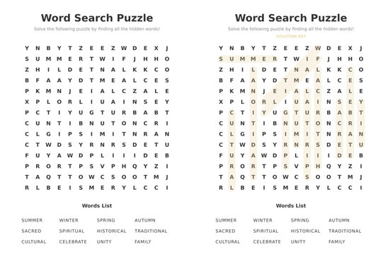 Family Fun Word Search with Cultural Themes - P51