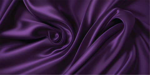 Obraz premium Smooth violet and purple silk fabric background with elegant satin waves and a shiny luxury textile texture featuring soft pink curves and draped cloth material