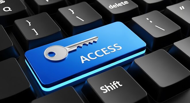 Access key on keyboard with delete and shift keys
