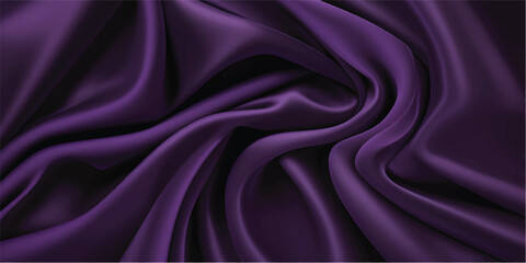 Fototapeta premium Smooth purple and pink silk satin fabric background with shiny luxury waves and soft elegant drapery texture for a romantic fashion backdrop