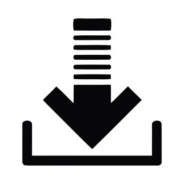 An icon depicts a downward arrow inserting into a folder.