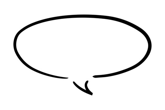 ペンの手書き吹き出し_黒