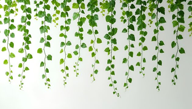 Hanging vine pattern with fresh green natural texture
