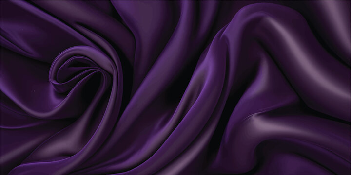 Luxurious purple and pink silk fabric background with smooth satin textures and elegant flowing waves of shiny violet textile drapery creates a soft and light luxury material backdrop design