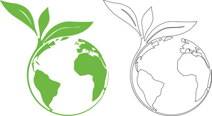 Happy earth day calligraphy text in black and blue-green with flowing lines calligraphy typography © MD Rubel