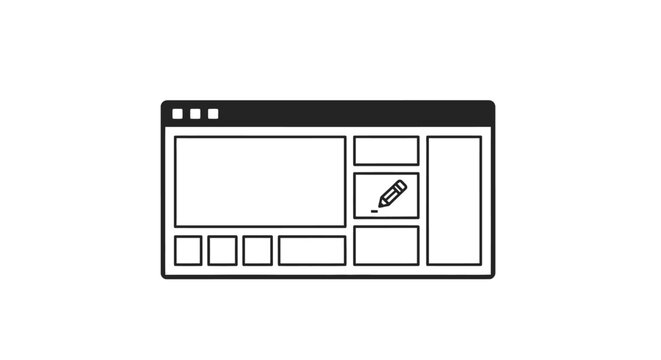 Simple web browser interface design.