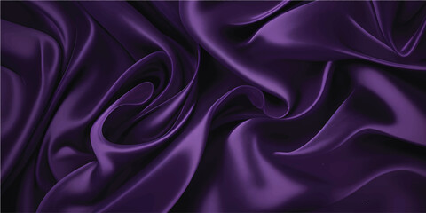 Fototapeta premium Elegant waves of smooth purple and pink silk fabric create a luxury satin textile background with soft shiny curves and drapery for a sophisticated cloth texture backdrop