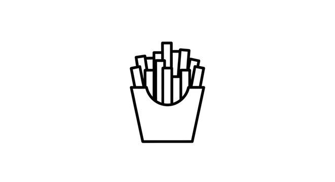 French fries in a container.