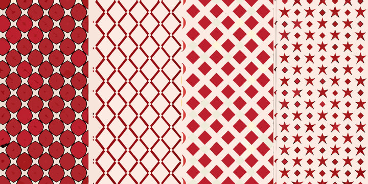 harlequin pattern classic red and cream diamond geometric design