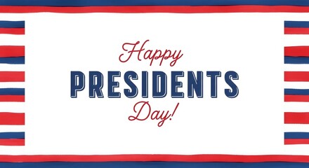 Obraz premium Happy presidents' day greeting card