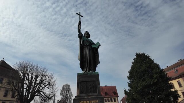 Statue Of Saint Boniface Monument In Fulda Germany