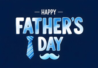 Fototapeta premium Happy fathers day celebrating dad with love and appreciation