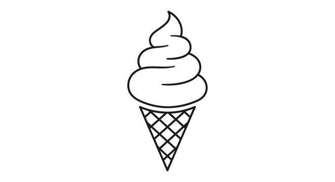 Ice cream cone sweet dessert treat.