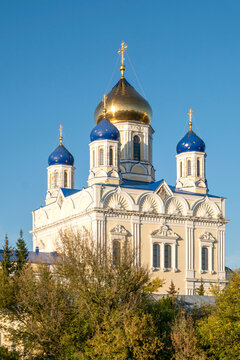 Yelets, Lipetsk Oblast, Russia, September 21, 2025: Ascension Cathedral in Yelets