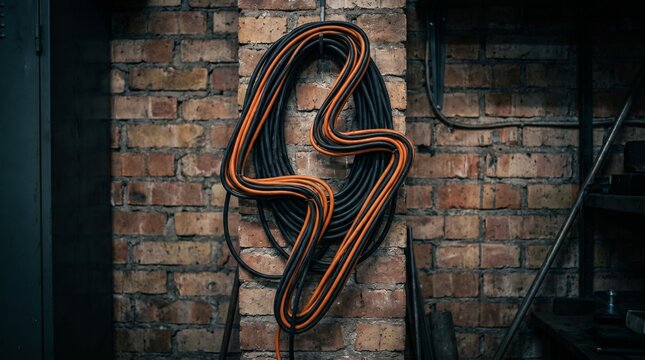 Cable forming lightning bolt shape