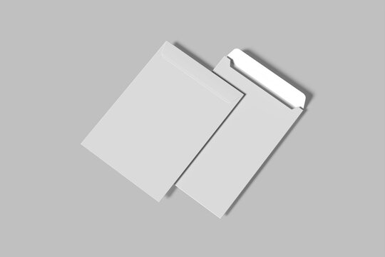 Realistic Envelopes Blank Letter, C4 A4 Business Mockup