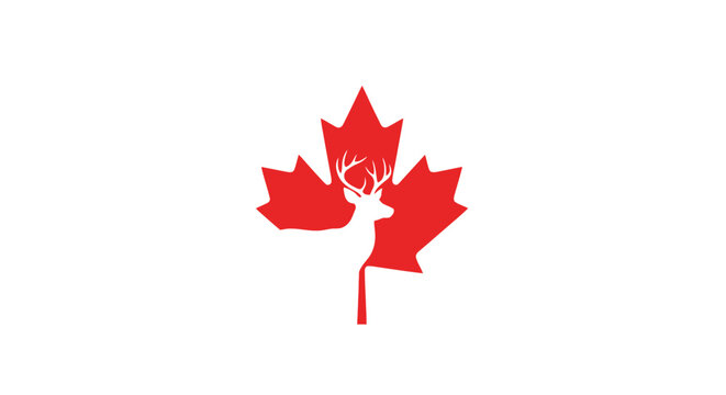 Red Maple Leaf Icon Symbol Canada.