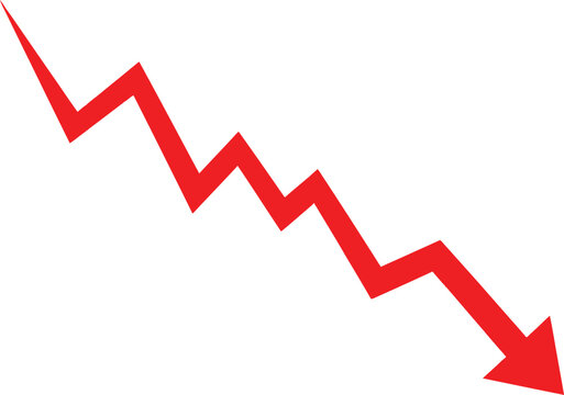 Red arrow pointing down Vector