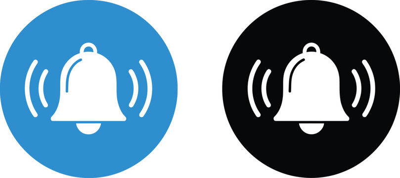 Bell alert icon set Vector