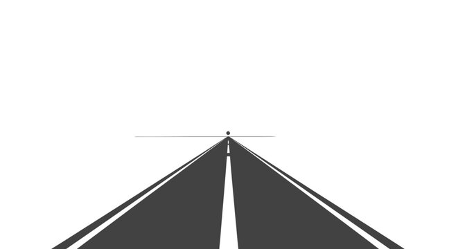 Roadway with white center line.