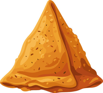 Crispy fried samosa triangular pastry