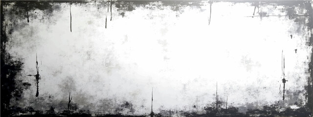 Fototapeta premium Vector Grunge texture blank rectangular border evokes sense of raw imperfection, weathered aesthetic, and urban art. It can be used as a design element.