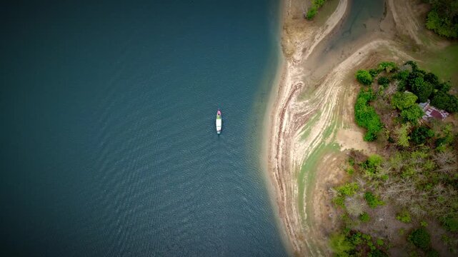 Aerial View Kaptai Lake Rangamati Bangladesh Nature Landscape Drone Footage 4k