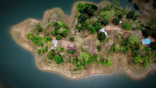 Cinematic Drone Footage of Kaptai Lake Nature Landscape South Asia 4k