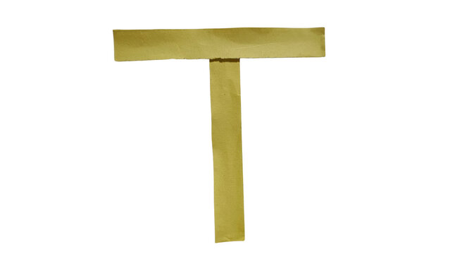 Simple wooden t-shaped sign icon isolated on transparent background