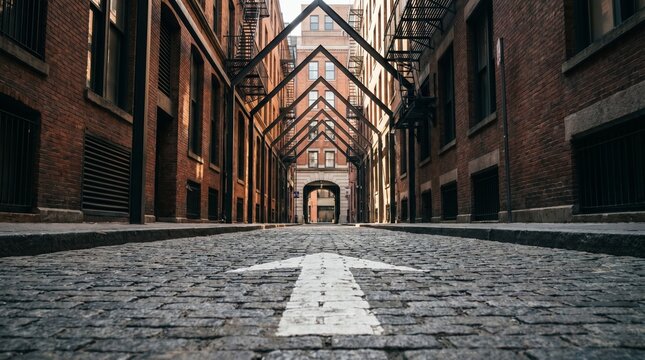 arrow alley perspective urban geometry