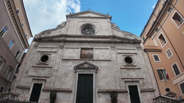 Renaissance Facade Of Basilica Of Saint Augustine Rome