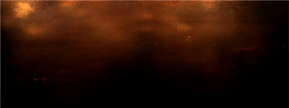 Vector Abstract orange fire smoke texture with dark background creates a mysterious feel.