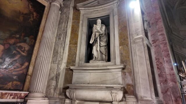 Statue of the apostle Paul in San Pietro in Montorio
