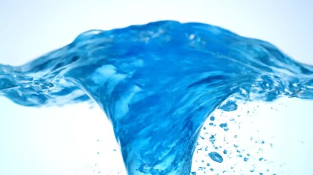 Mesmerizing close up of water vortex forming, showcasing the power and swirling nature of liquid dynamics