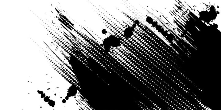 Grunge tire tracks, wheel braking marks. Truck, car or motorcycle tread pattern silhouettes. Auto race, motorsport, speed racing design element. Vector illustration
