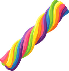 Fototapeta premium Rainbow twisted licorice candy rope