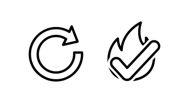 Streak continue and streak keep icons representing progress and consistency with continue checkmark progress consistency achievement motivation challenge interface reminder complete maintain