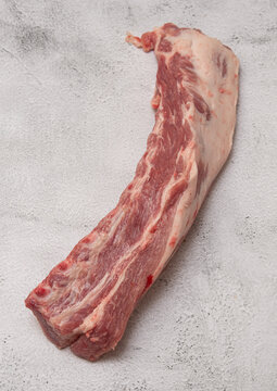 Raw pork ribs