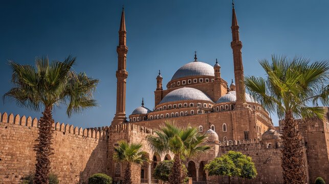 The great mosque of muhammad ali pasha at the citadel of cairo in egypt