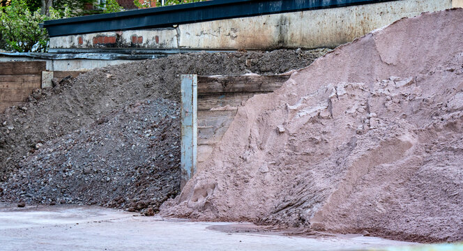Erdaushub an einer Baustelle