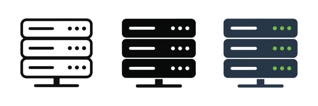 Server Rack Data Storage Network Icon
