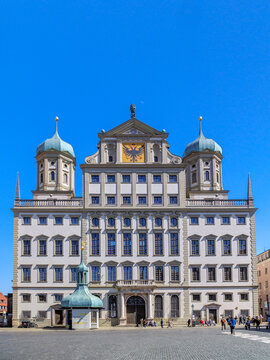 Augsburger Rathaus in am Rathausplatz, Schwaben, Bayern, Deutschland