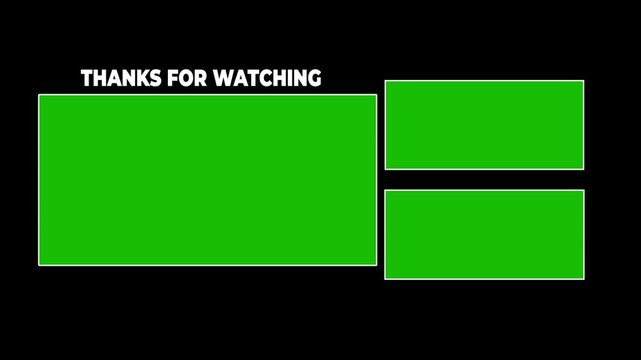 Footage Thanks for watching. Outro end screen template for youtube channel. Subscibe, like, share, comment video animation on space blue neon light background