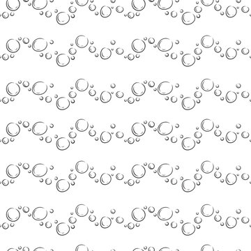 water bubble pattern. water bubble seamless pattern. doodle water bubble pattern background